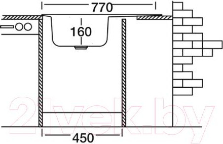 Изображение товара Мойка кухонная Kromevye EC 259 D