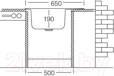 Изображение товара Мойка кухонная Kromevye EX 180 D