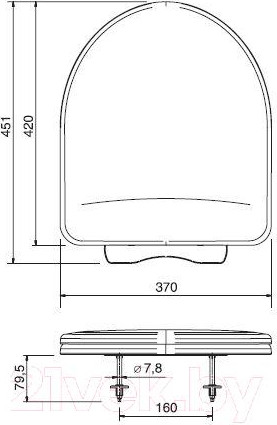 Изображение товара Сиденье для унитаза ОРИО КВ1-1 (белый)