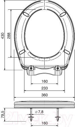 Изображение товара Сиденье для унитаза ОРИО К-09 (бирюзовый)
