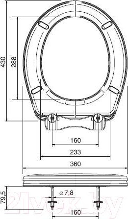 Изображение товара Сиденье для унитаза ОРИО К-06 (перламутровый)