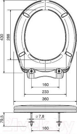Изображение товара Сиденье для унитаза ОРИО К-03 (розовый)