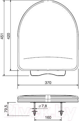 Изображение товара Сиденье для унитаза ОРИО КВ1-3 (розовый)
