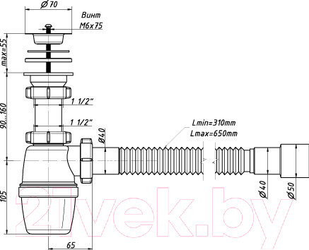 Изображение товара Сифон ОРИО А-4001