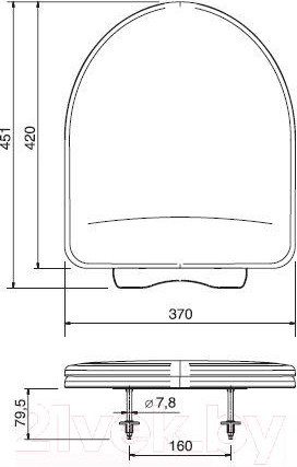 Изображение товара Сиденье для унитаза ОРИО КВ1-5 (темно-синий)
