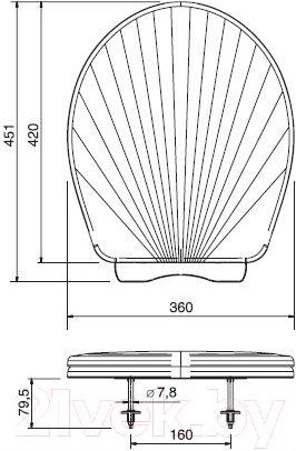 Изображение товара Сиденье для унитаза ОРИО КР3-5 (темно-синий)