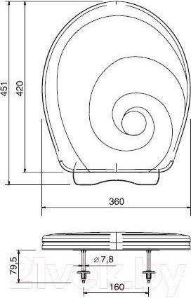Изображение товара Сиденье для унитаза ОРИО КУ2-5 (темно-синий)