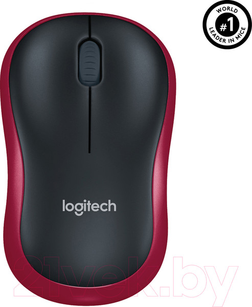 Изображение товара Мышь Logitech M185 910-002240 / 910-002633 (черный/красный)
