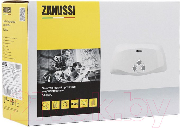 Изображение товара Проточный водонагреватель Zanussi 3-logic 5.5 TS (душ+кран)
