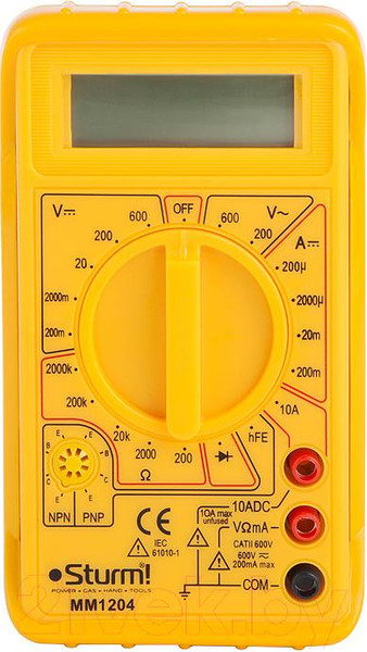 Изображение товара Мультиметр цифровой Sturm! MM1204