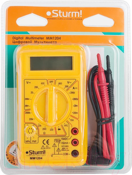 Изображение товара Мультиметр цифровой Sturm! MM1204