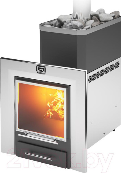Изображение товара Печь-каменка Теплодар Русь 12 ЛНЗП Профи Панорама (без дверцы)