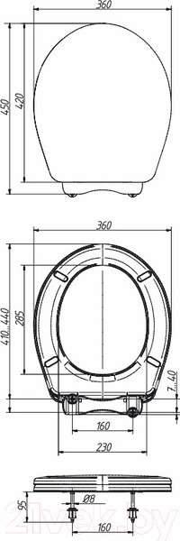 Изображение товара Сиденье для унитаза ОРИО К-10 (зеленый)