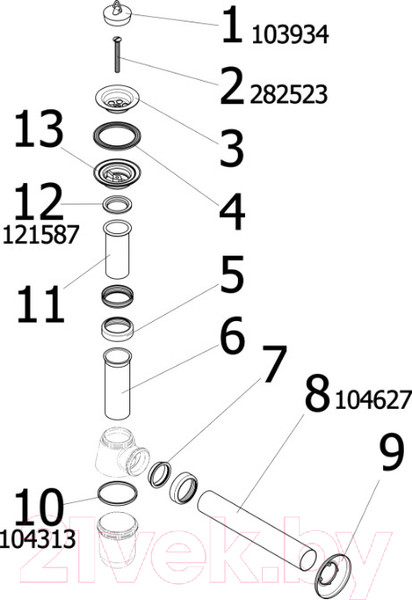 Изображение товара Сифон Viega 366681 (хром)