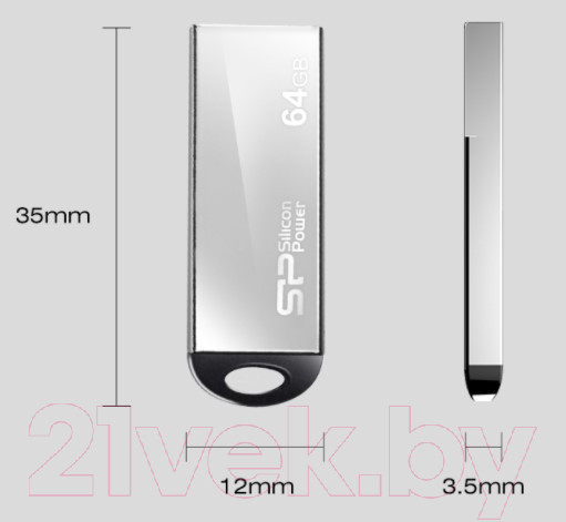 Изображение товара USB flash накопитель Silicon Power Touch 830 8 Гб (SP008GBUF2830V1S)
