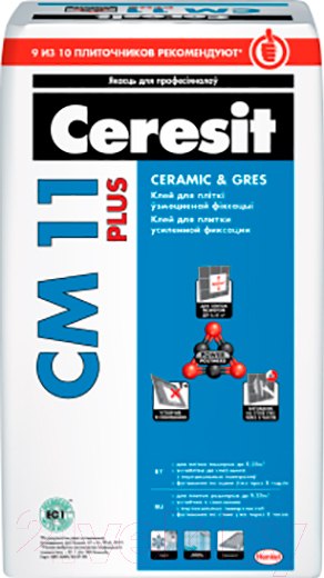 Клей для плитки Ceresit CM 11 Plus (25кг)