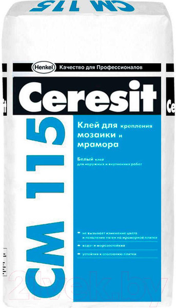 Изображение товара Клей для плитки Ceresit CM 115 Marble & Mosaic (5кг)