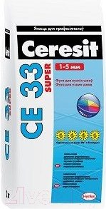 Изображение товара Фуга цементная Ceresit CE 33 (2кг, антрацит)