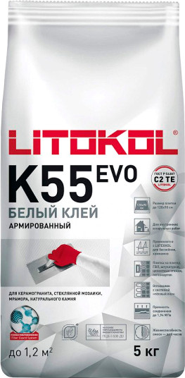 Изображение товара Клей для плитки Litokol Litoplus K55 (5кг)