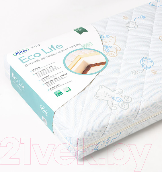 Изображение товара Матрас в кроватку Plitex EcoLife ЭКФ-01 (ЭКФ-119-01)