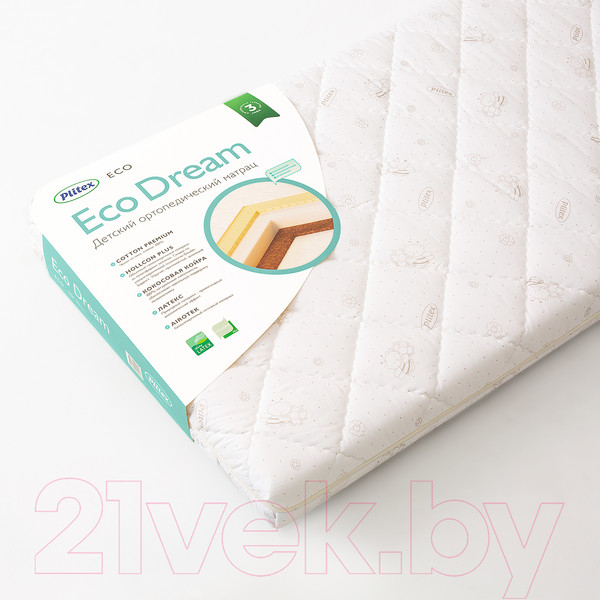 Изображение товара Матрас в кроватку Plitex EcoDream ЭКД-01 (ЭКД-119-01)