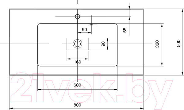 Изображение товара Умывальник Акватон Ричмонд 80 (1A70593KRD010)