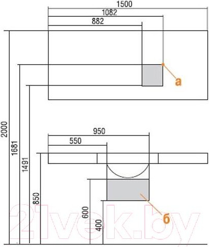Изображение товара Зеркало Акватон Отель 150 (1A107502OT010)