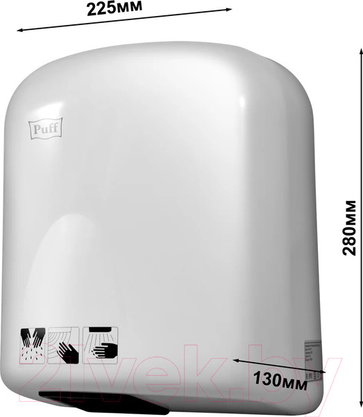 Изображение товара Сушилка для рук Puff 165 (белый)