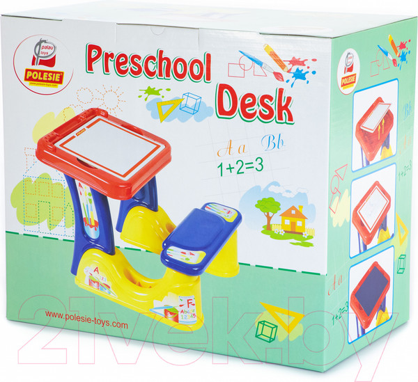 Изображение товара Комплект мебели с детским столом Полесье Набор дошкольника / 36650 (в коробке)