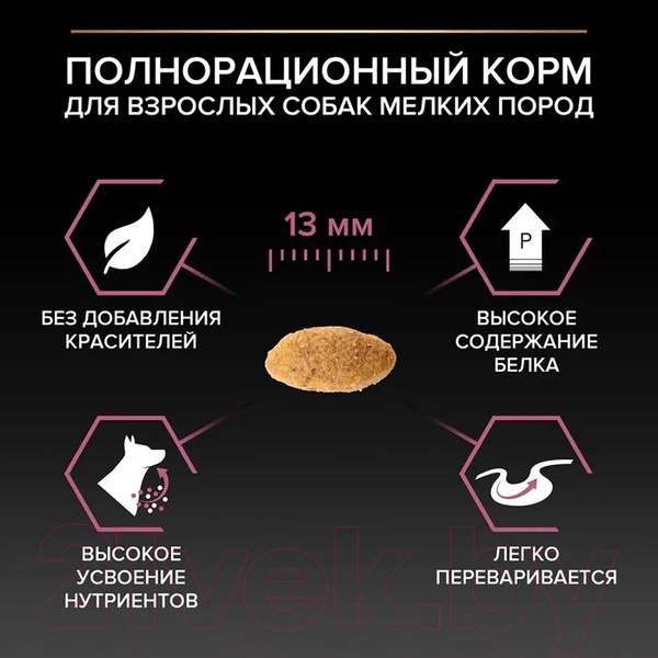 Изображение товара Сухой корм для собак Pro Plan Adult OptiDerma Small & Mini с лососем и рисом (3кг)
