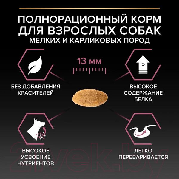 Изображение товара Сухой корм для собак Pro Plan Adult OptiDerma Small & Mini с лососем и рисом (7кг)