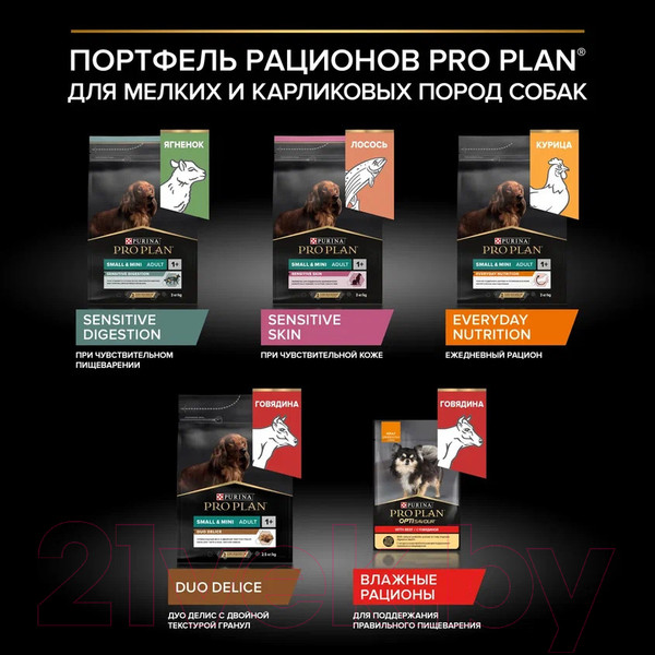 Изображение товара Сухой корм для собак Pro Plan Adult OptiDerma Small & Mini с лососем и рисом (7кг)