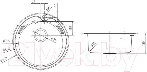 Изображение товара Мойка кухонная IDDIS Suno SUN49S0i77