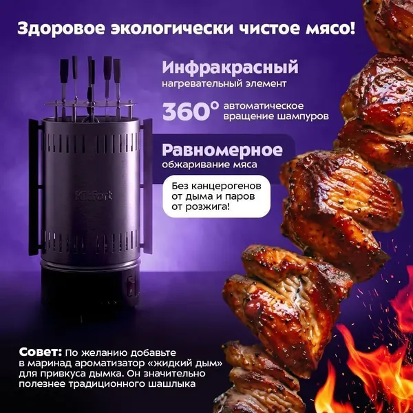 Изображение товара Электрошашлычница Kitfort KT-1405