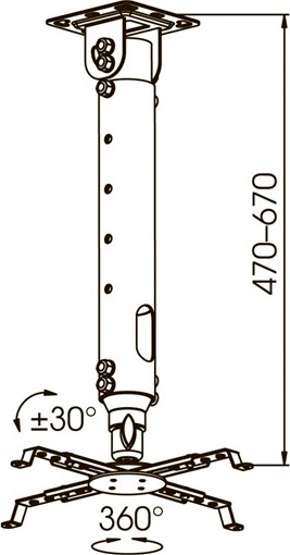Изображение товара Кронштейн для проектора Kromax Projector-100 (темно-серый)