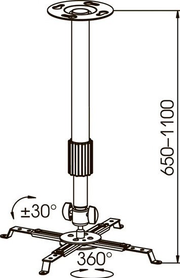 Изображение товара Кронштейн для проектора Kromax Projector-300 (белый)
