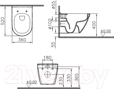 Изображение товара Унитаз подвесной VitrA S50 / 7740B003-0075