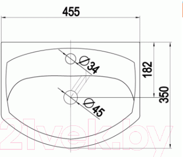 Изображение товара Умывальник Керамин Лидер 45 (с креплением Premium)