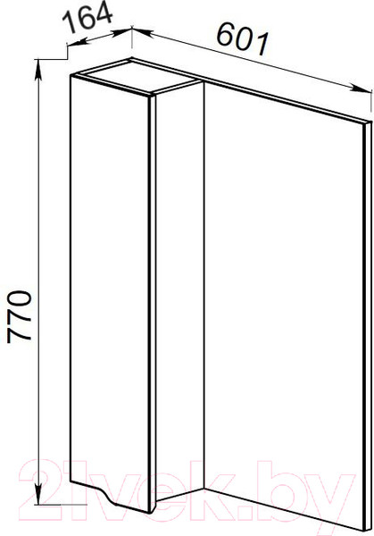 Изображение товара Шкаф с зеркалом для ванной АВН Роял 60 / 43.03