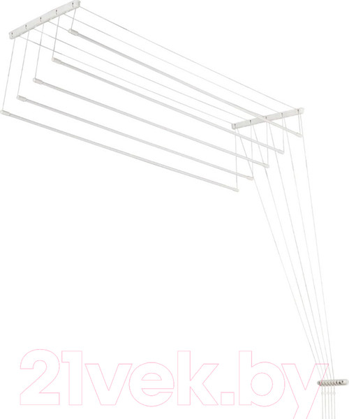 Изображение товара Сушилка для белья Comfort Alumin Group Потолочная 5 прутьев 220см (сталь/белый)