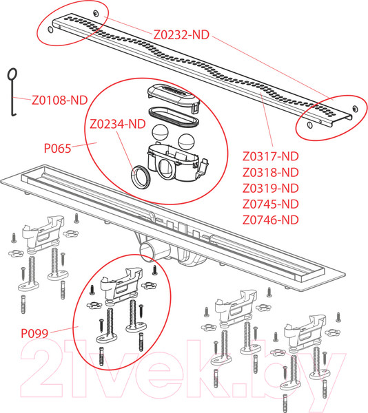 Изображение товара Трап для душа Alcadrain APZ8-850M Simple