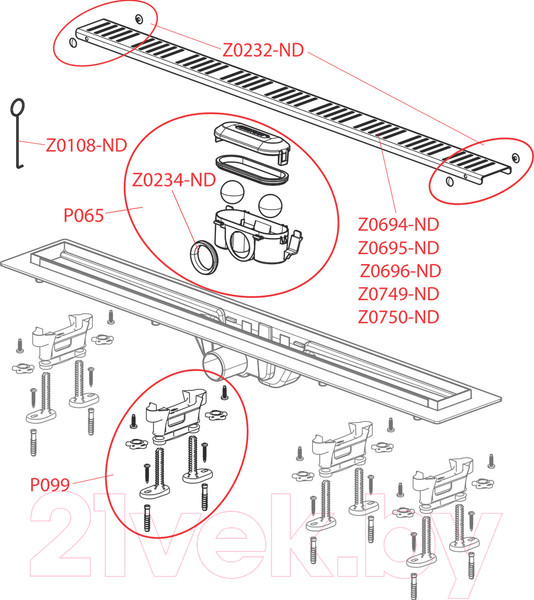 Изображение товара Трап для душа Alcadrain APZ10-850M Simple