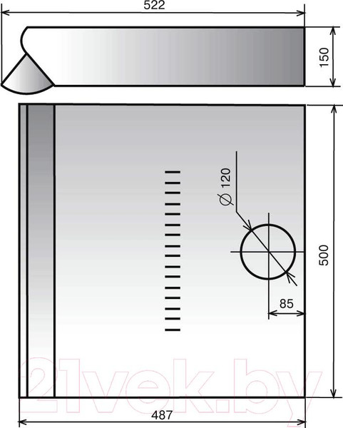 Изображение товара Вытяжка плоская Elikor Europa 50П-290-П3Л (белый)