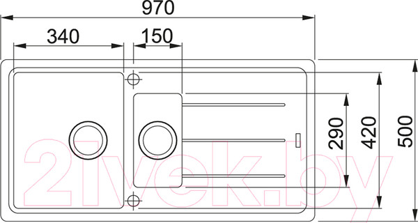 Изображение товара Мойка кухонная Franke Basis BFG 651 (114.0313.262)