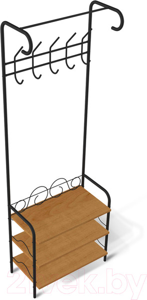 Изображение товара Секция в прихожую Sheffilton M-306 / В1-54 (черный муар/бук)