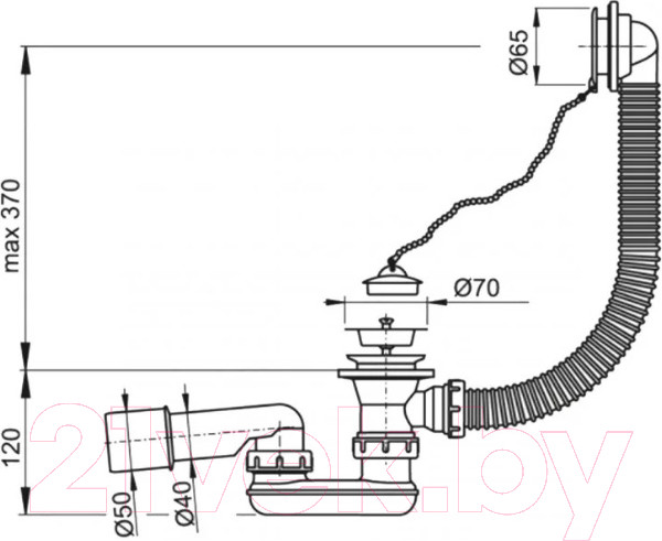 Изображение товара Сифон Alcadrain A501