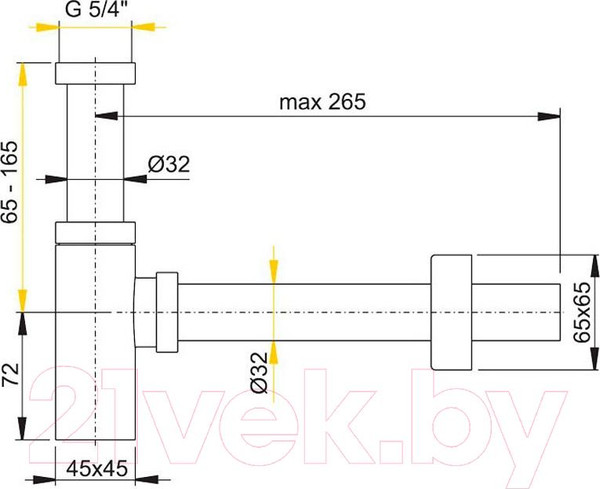 Изображение товара Сифон Alcadrain A401