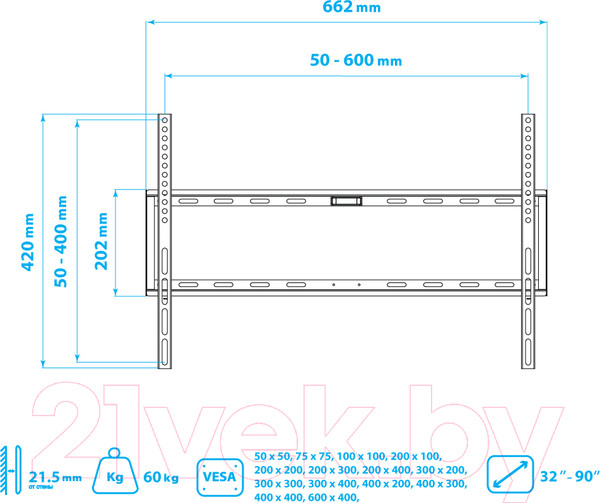 Изображение товара Кронштейн для телевизора ARM Media Steel-1 (черный)
