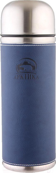 Изображение товара Термос для напитков Арктика 108-700 (в кожаной оплетке, синий)