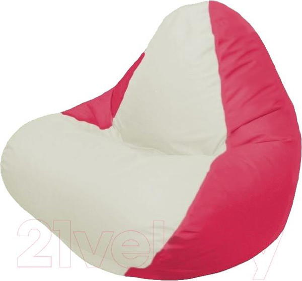 Изображение товара Бескаркасное кресло Flagman Relax Г4.1-005 (белый/красный)